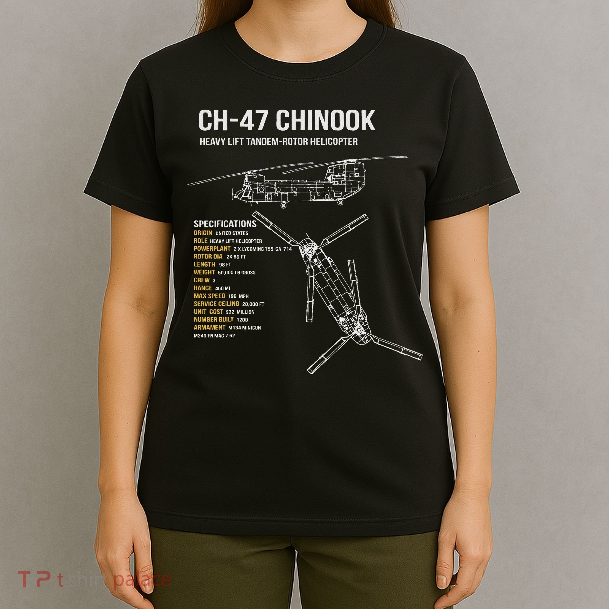 Ch 47 Chinook Helicopter T-Shirt