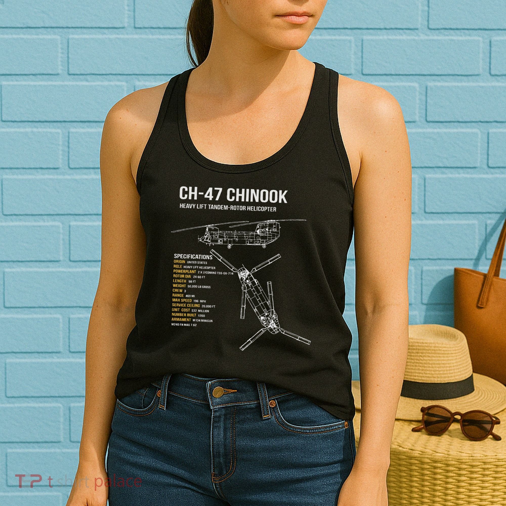 Ch 47 Chinook Helicopter Women's Tank Top