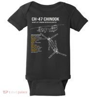 Ch 47 Chinook Helicopter Baby Bodysuit thumb 0