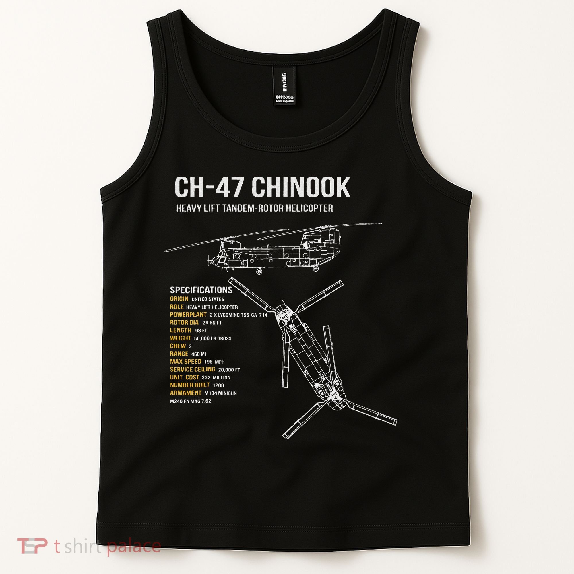 Ch 47 Chinook Helicopter Tank Top