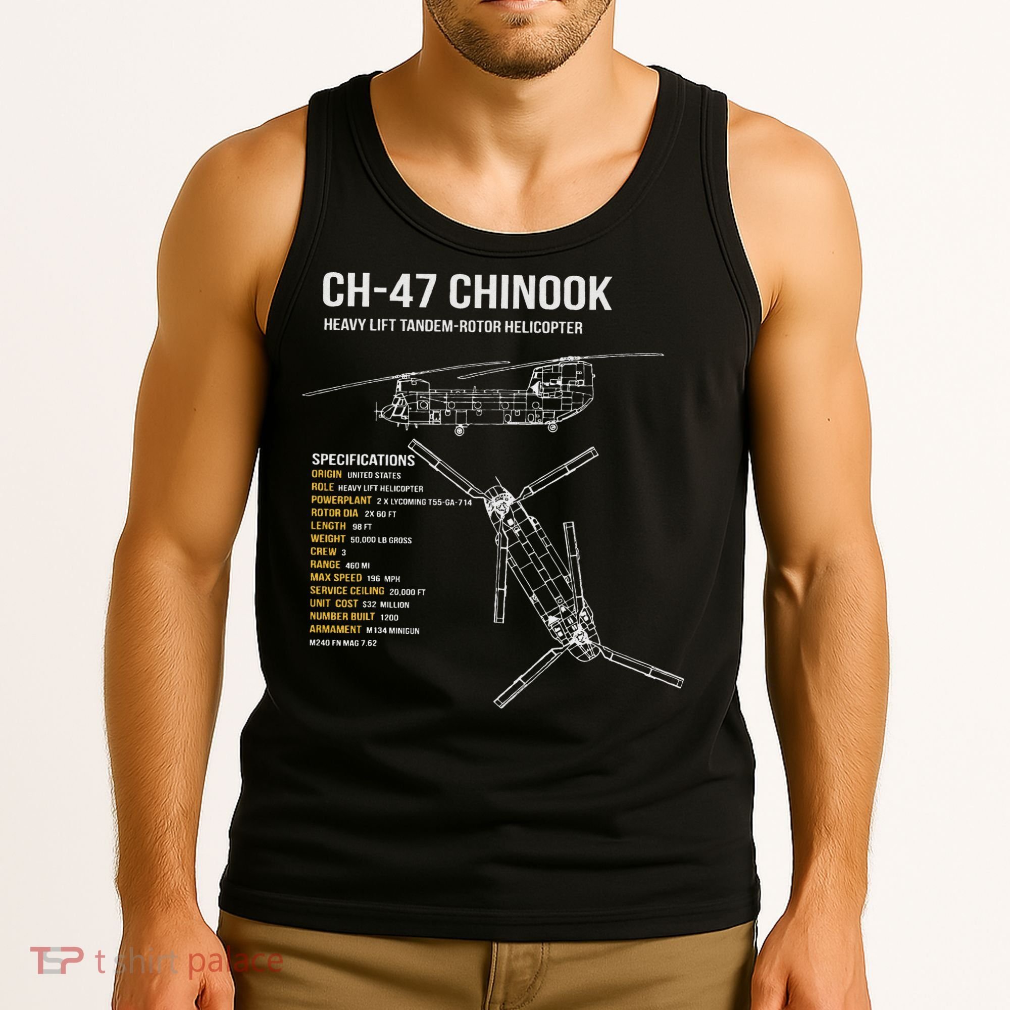 Ch 47 Chinook Helicopter Tank Top