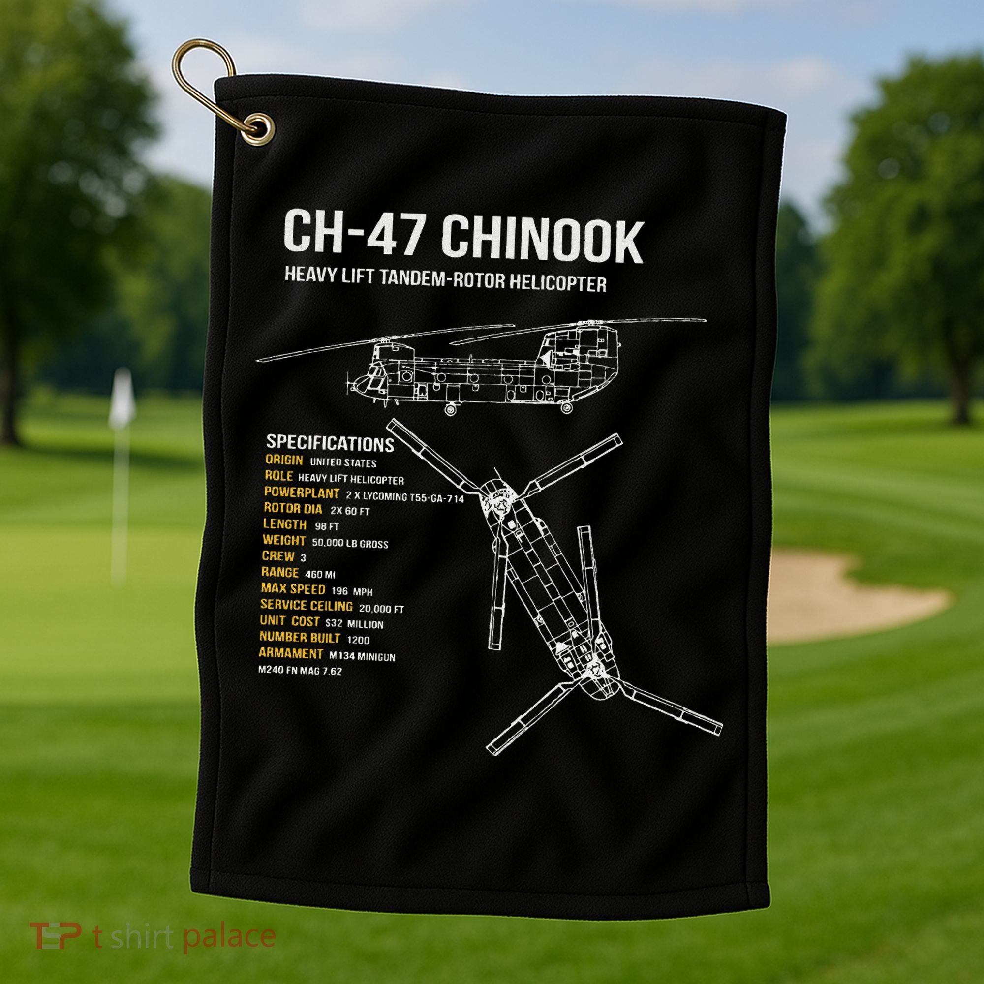 Ch 47 Chinook Helicopter Golf Towel