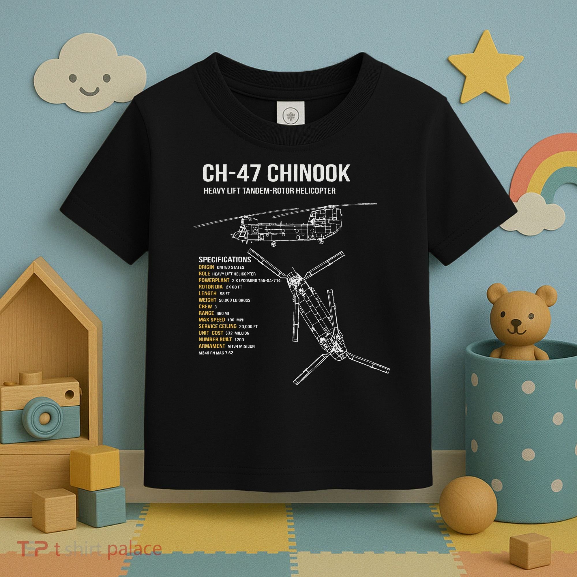 Ch 47 Chinook Helicopter Toddler T-Shirt