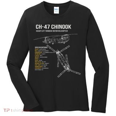 Ch 47 Chinook Helicopter Women's Long Sleeve Shirt