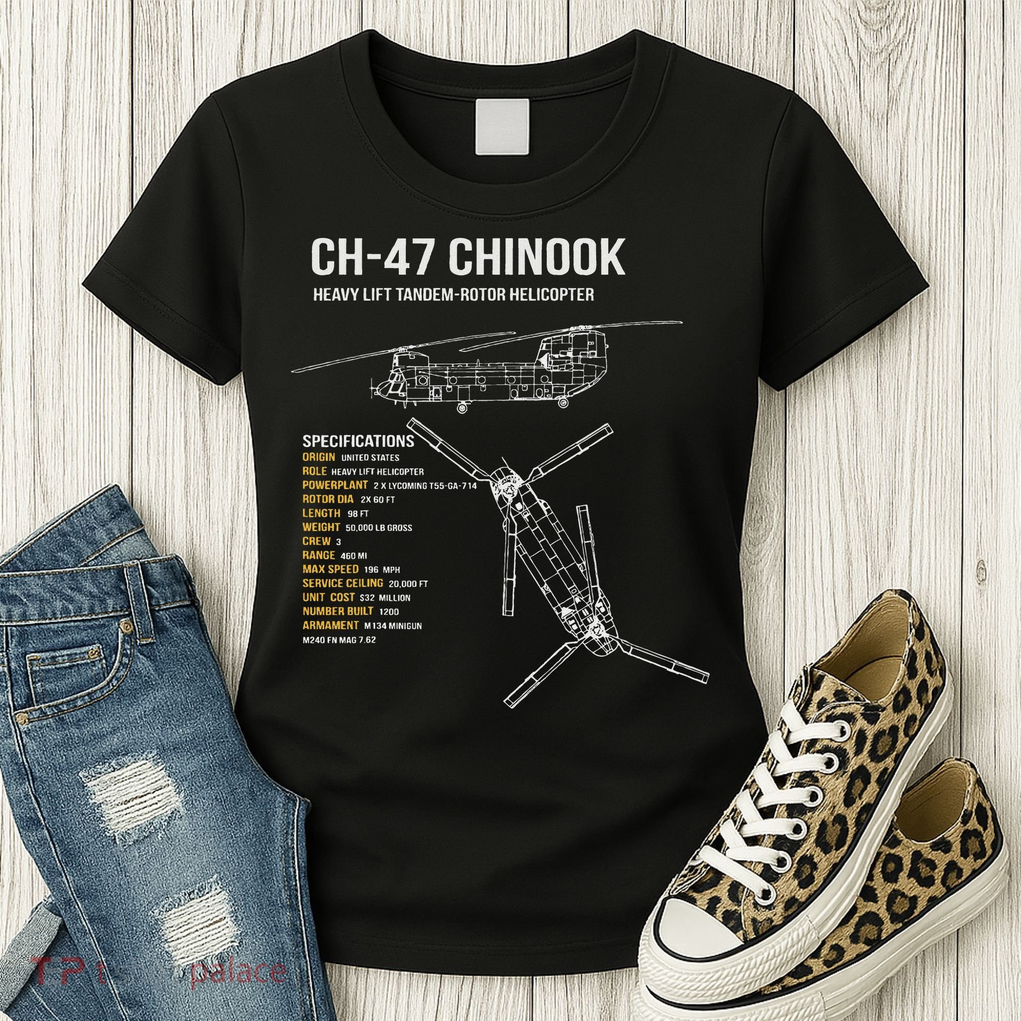 Ch 47 Chinook Helicopter Women's T-Shirt