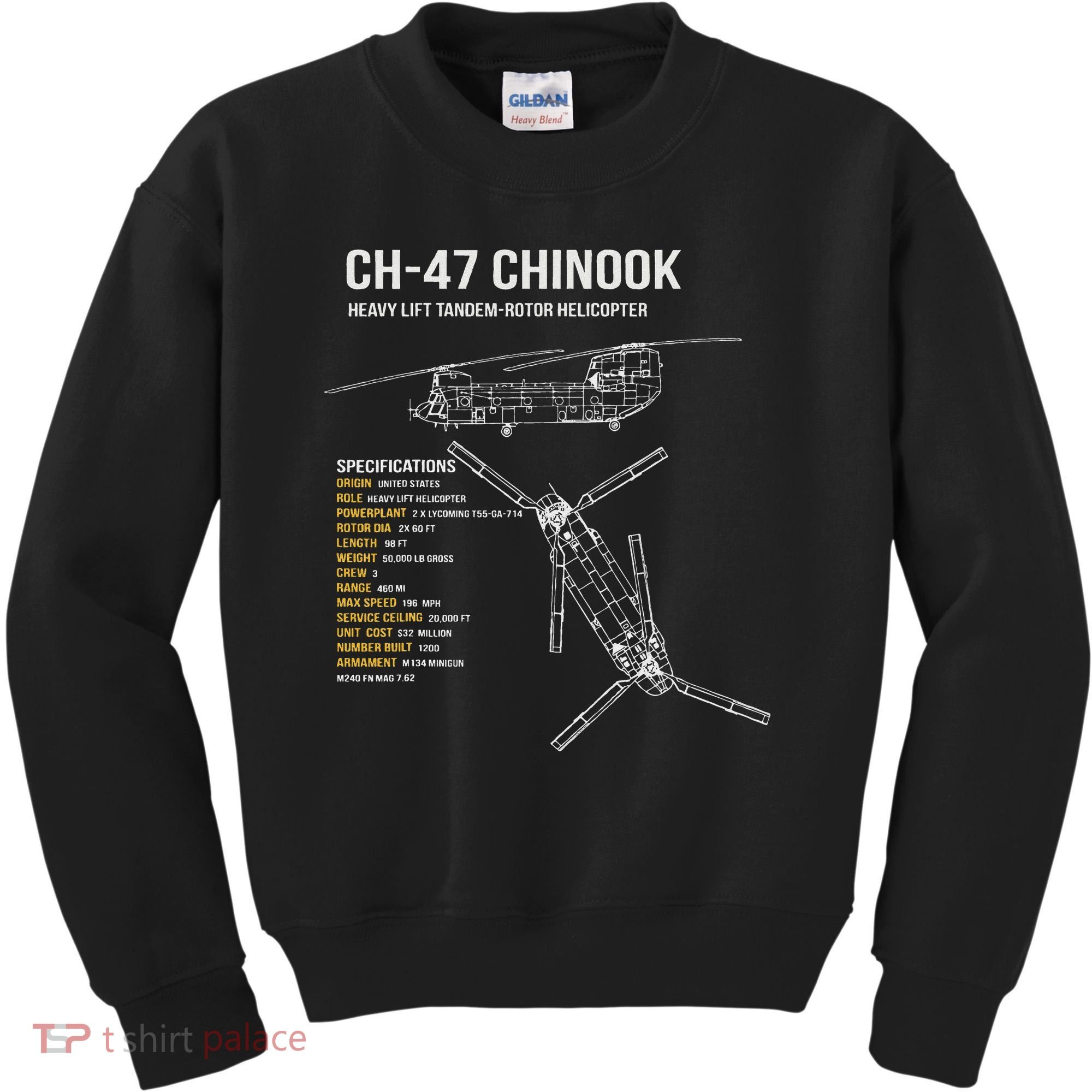 Ch 47 Chinook Helicopter Kids Sweatshirt