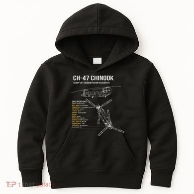 Ch 47 Chinook Helicopter Kids Hoodie
