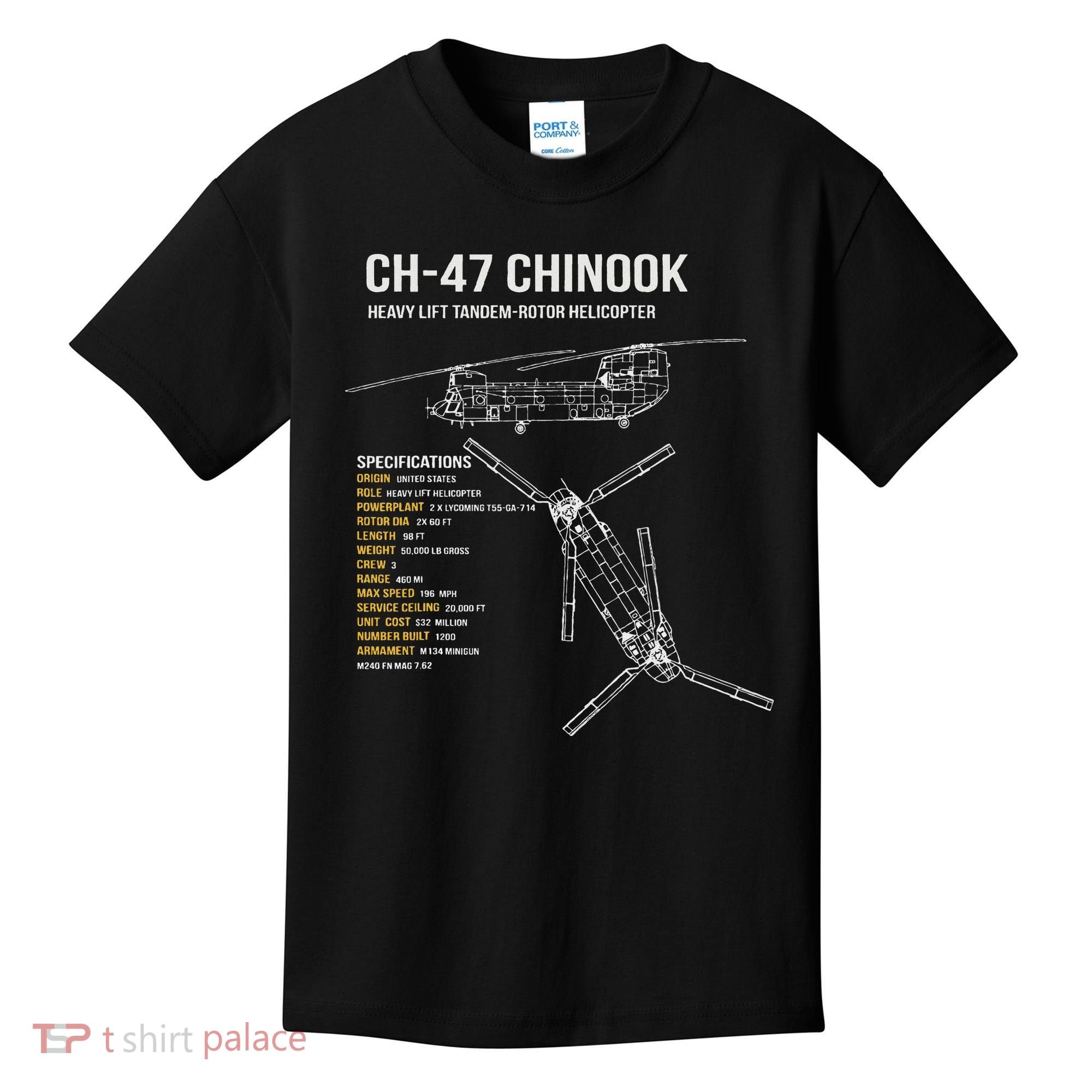 Ch 47 Chinook Helicopter Kids T-Shirt