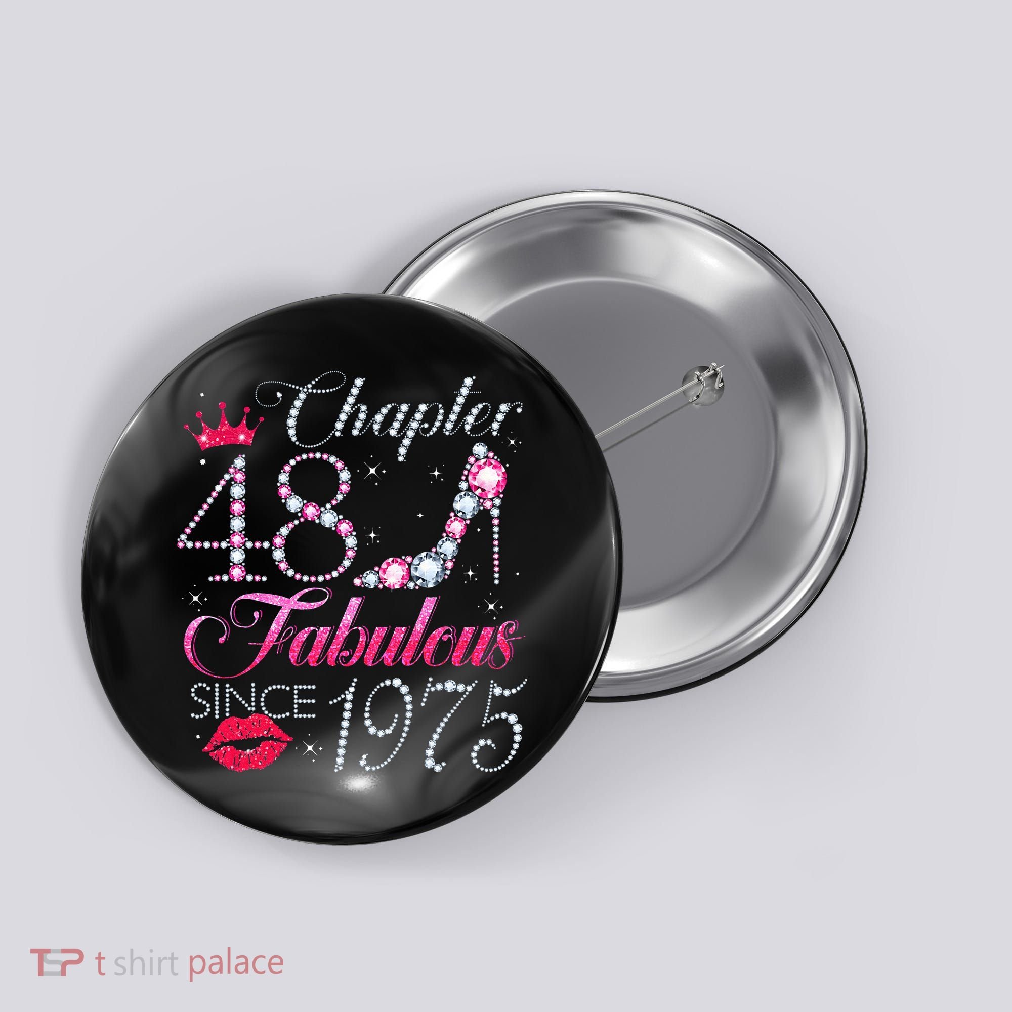 Chapter 48 Fabulous Since 1975 48Th Birthday Gift For Women Button