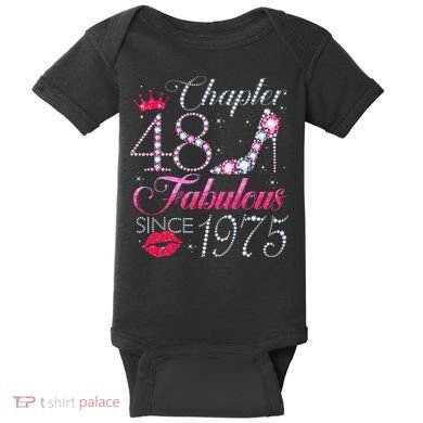 Chapter 48 Fabulous Since 1975 48Th Birthday Gift For Women Baby Bodysuit