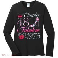 Chapter 48 Fabulous Since 1975 48Th Birthday Gift For Women Women's Long Sleeve Shirt thumb 0