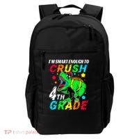 Crush 4Th Grade Smart Dinosaur First Day Of Fourth Grade Gift Backpack thumb 0