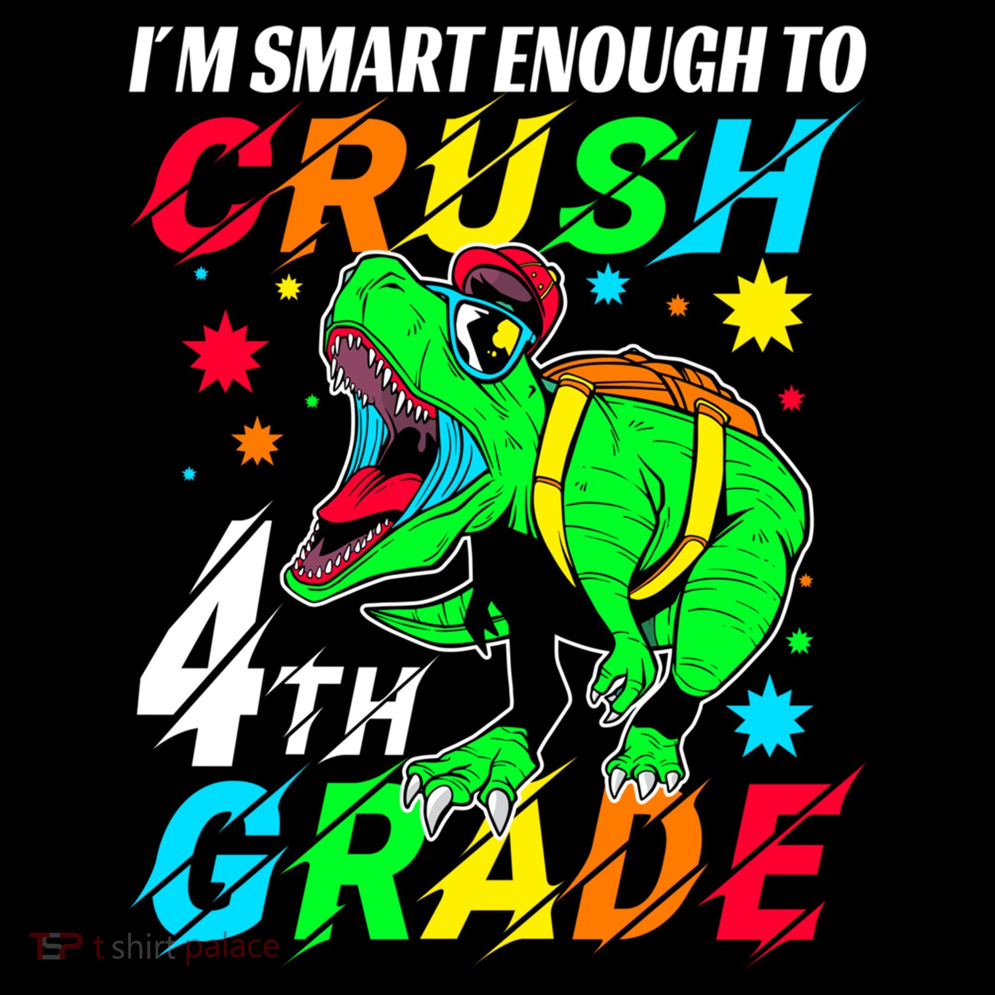 Crush 4Th Grade Smart Dinosaur First Day Of Fourth Grade Gift Coffee Mug