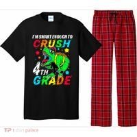 Crush 4Th Grade Smart Dinosaur First Day Of Fourth Grade Gift Pajama Set thumb 0