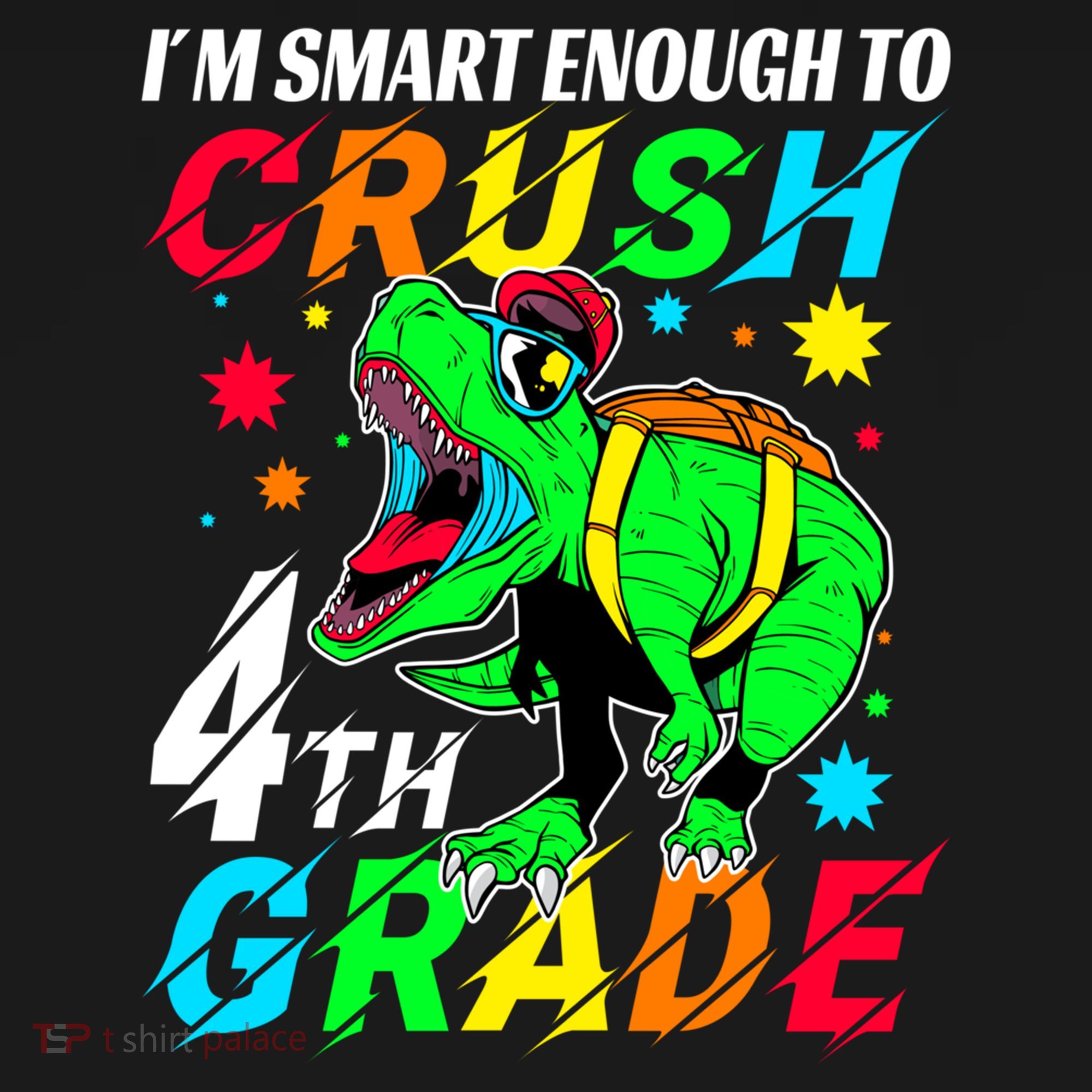 Crush 4Th Grade Smart Dinosaur First Day Of Fourth Grade Gift Ornament