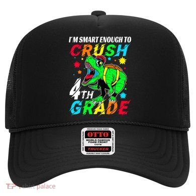 Crush 4Th Grade Smart Dinosaur First Day Of Fourth Grade Gift Hat