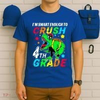 Crush 4Th Grade Smart Dinosaur First Day Of Fourth Grade Gift T-Shirt thumb 6
