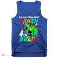 Crush 4Th Grade Smart Dinosaur First Day Of Fourth Grade Gift Tank Top thumb 0