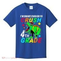 Crush 4Th Grade Smart Dinosaur First Day Of Fourth Grade Gift Kids T-Shirt thumb 0