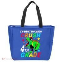 Crush 4Th Grade Smart Dinosaur First Day Of Fourth Grade Gift Tote Bag thumb 0