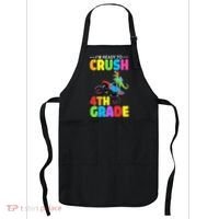 Crush 4th Grade Dinosaur Monster Truck Back to School Apron thumb 0