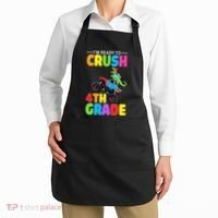 Crush 4th Grade Dinosaur Monster Truck Back to School Apron thumb 2