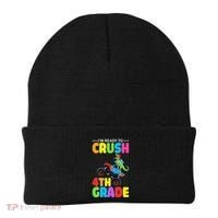 Crush 4th Grade Dinosaur Monster Truck Back to School Beanie thumb 0