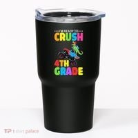 Crush 4th Grade Dinosaur Monster Truck Back to School Tumbler thumb 0