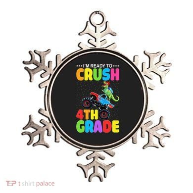 Crush 4th Grade Dinosaur Monster Truck Back to School Ornament