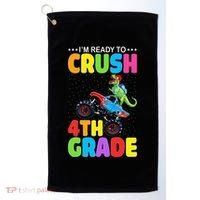 Crush 4th Grade Dinosaur Monster Truck Back to School Golf Towel thumb 0