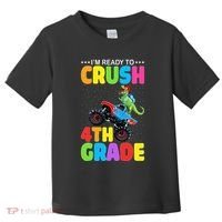 Crush 4th Grade Dinosaur Monster Truck Back to School Toddler T-Shirt thumb 0