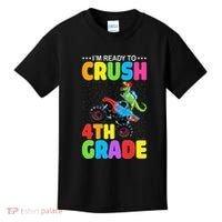 Crush 4th Grade Dinosaur Monster Truck Back to School Kids T-Shirt thumb 0