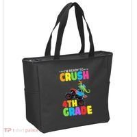 Crush 4th Grade Dinosaur Monster Truck Back to School Tote Bag thumb 2