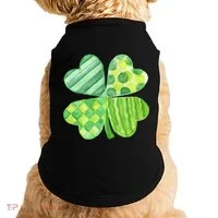 Cute 4 Leaf Clover Irish St Patricks Day Doggie Tank thumb 0