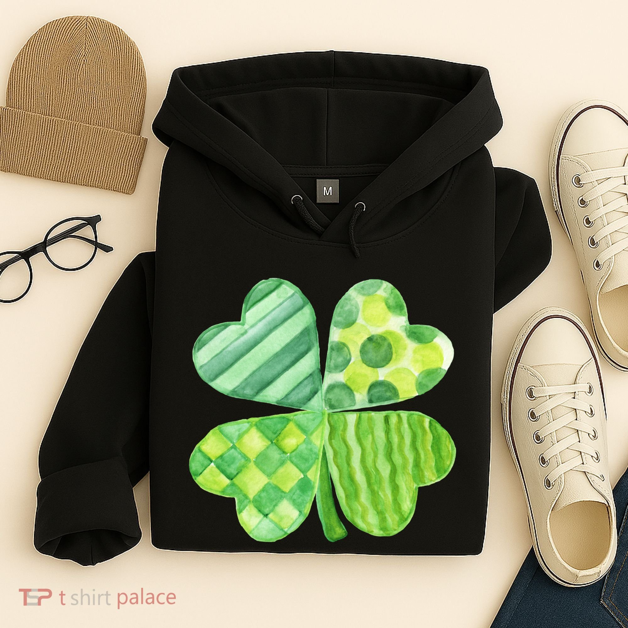 Cute 4 Leaf Clover Irish St Patricks Day Hoodie