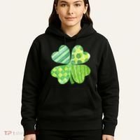 Cute 4 Leaf Clover Irish St Patricks Day Hoodie thumb 5