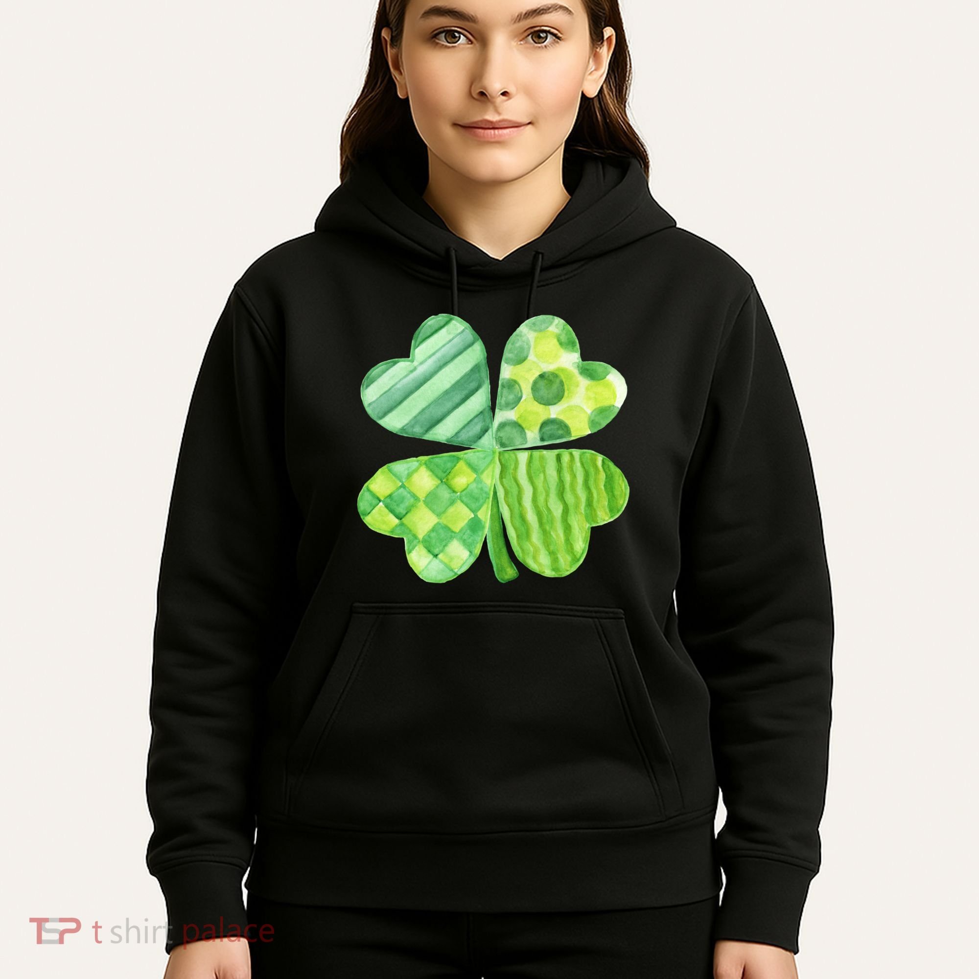 Cute 4 Leaf Clover Irish St Patricks Day Hoodie