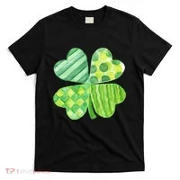Cute 4 Leaf Clover Irish St Patricks Day T-Shirt thumb 0