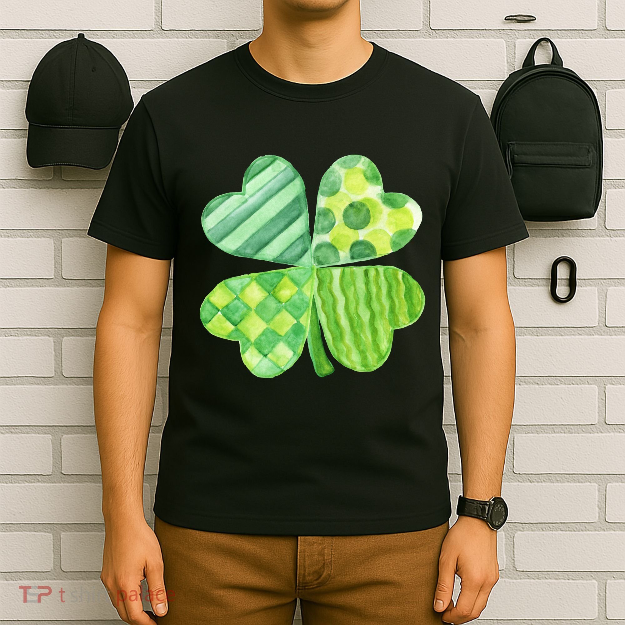 Cute 4 Leaf Clover Irish St Patricks Day T-Shirt