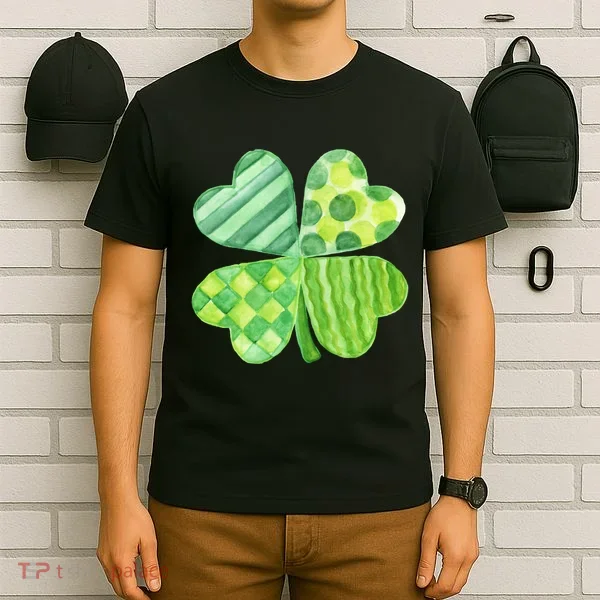 Cute 4 Leaf Clover Irish St Patricks Day T-Shirt