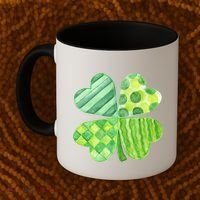 Cute 4 Leaf Clover Irish St Patricks Day Coffee Mug thumb 2