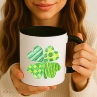 Cute 4 Leaf Clover Irish St Patricks Day Coffee Mug thumb 3