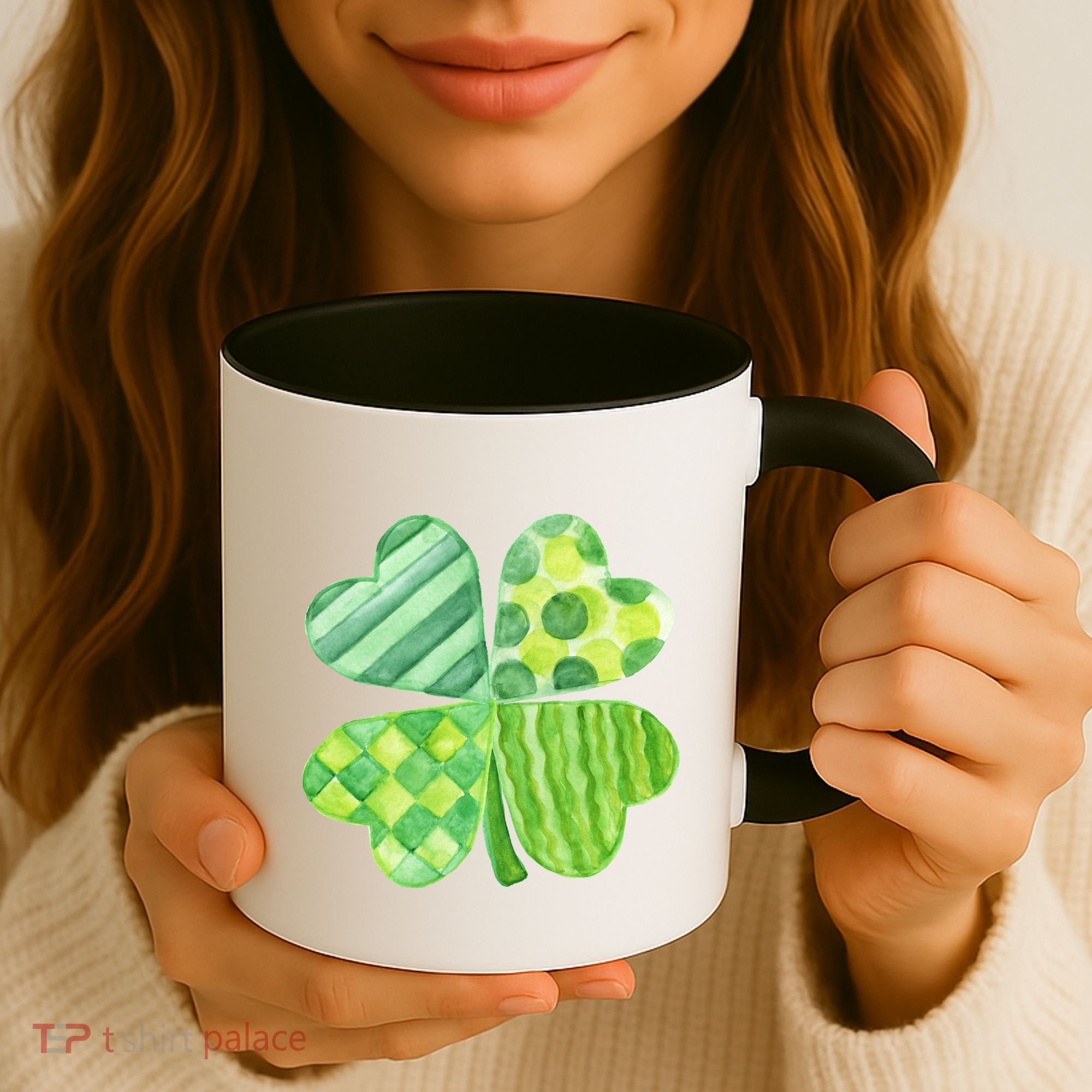 Cute 4 Leaf Clover Irish St Patricks Day Coffee Mug