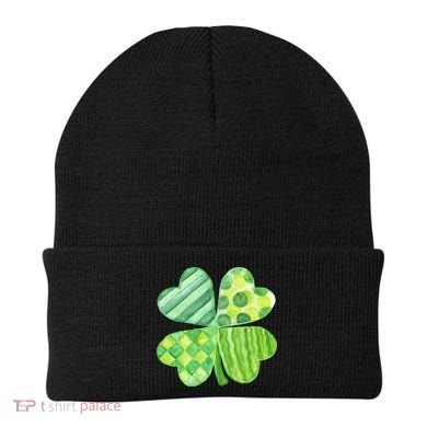 Cute 4 Leaf Clover Irish St Patricks Day Beanie