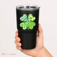 Cute 4 Leaf Clover Irish St Patricks Day Tumbler thumb 2