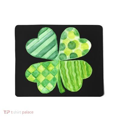Cute 4 Leaf Clover Irish St Patricks Day Mousepad