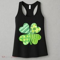 Cute 4 Leaf Clover Irish St Patricks Day Women's Tank Top thumb 3