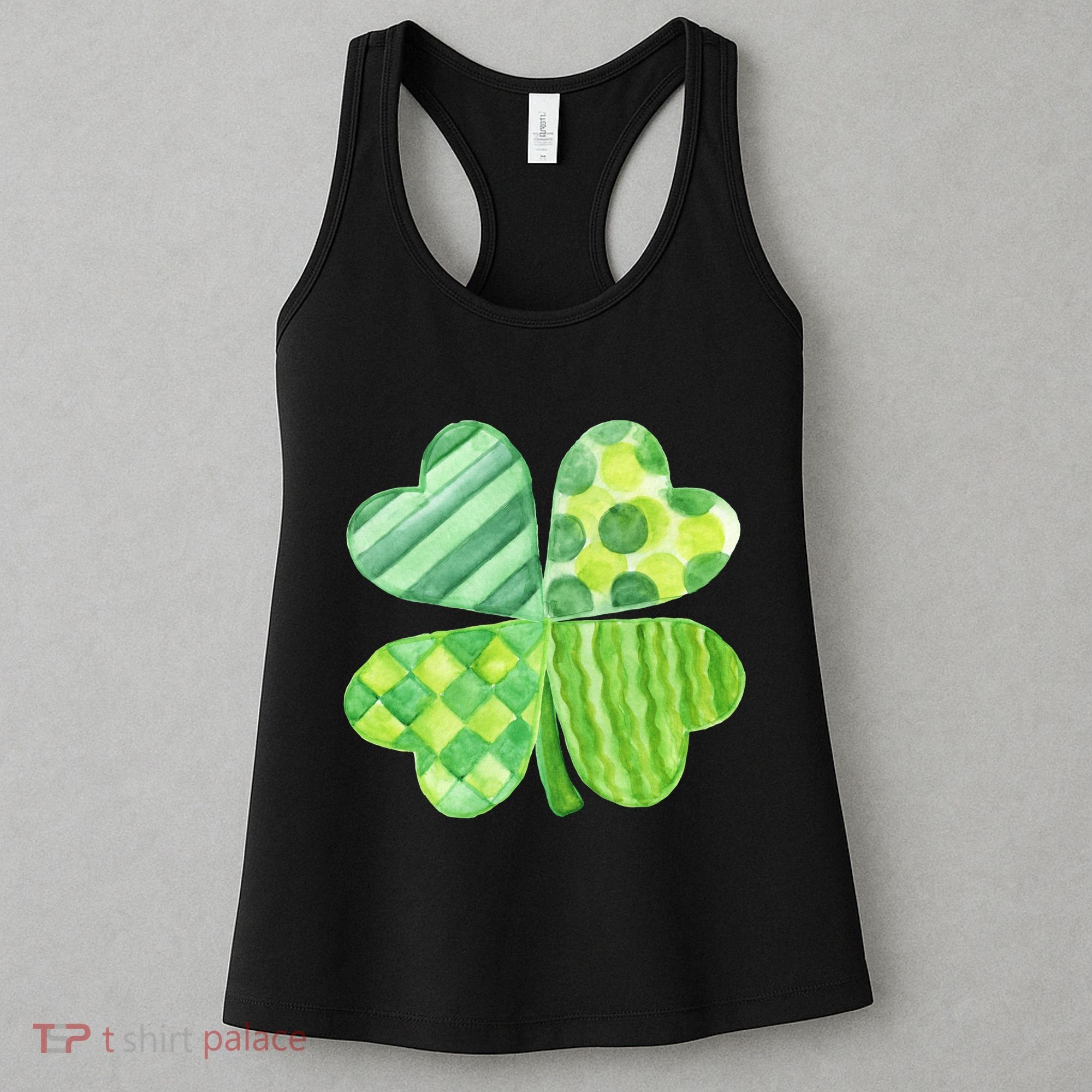 Cute 4 Leaf Clover Irish St Patricks Day Women's Tank Top