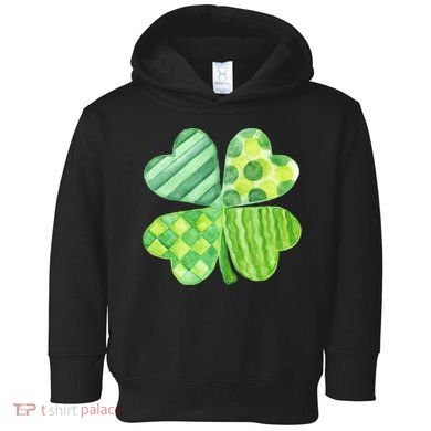 Cute 4 Leaf Clover Irish St Patricks Day Toddler Hoodie
