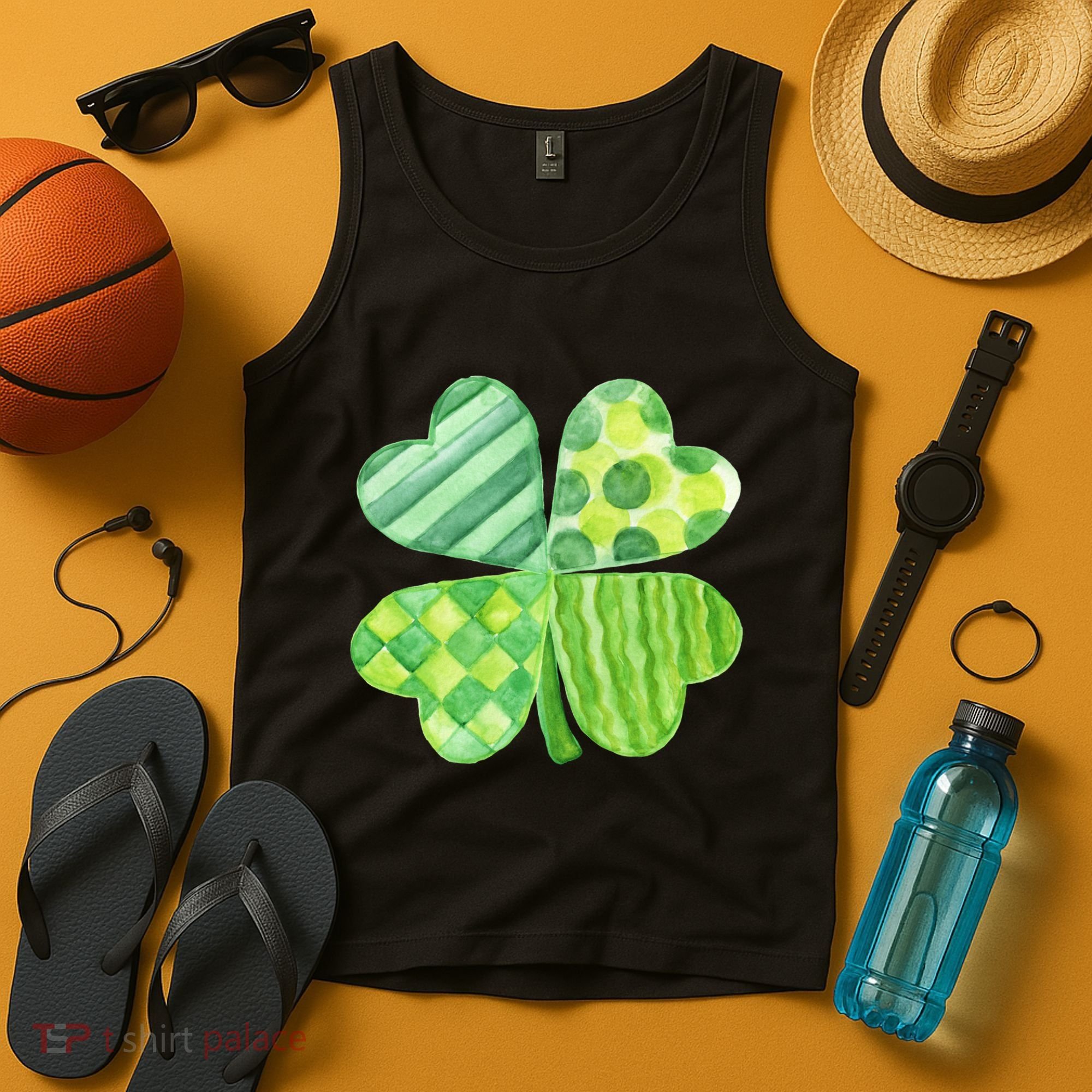 Cute 4 Leaf Clover Irish St Patricks Day Tank Top